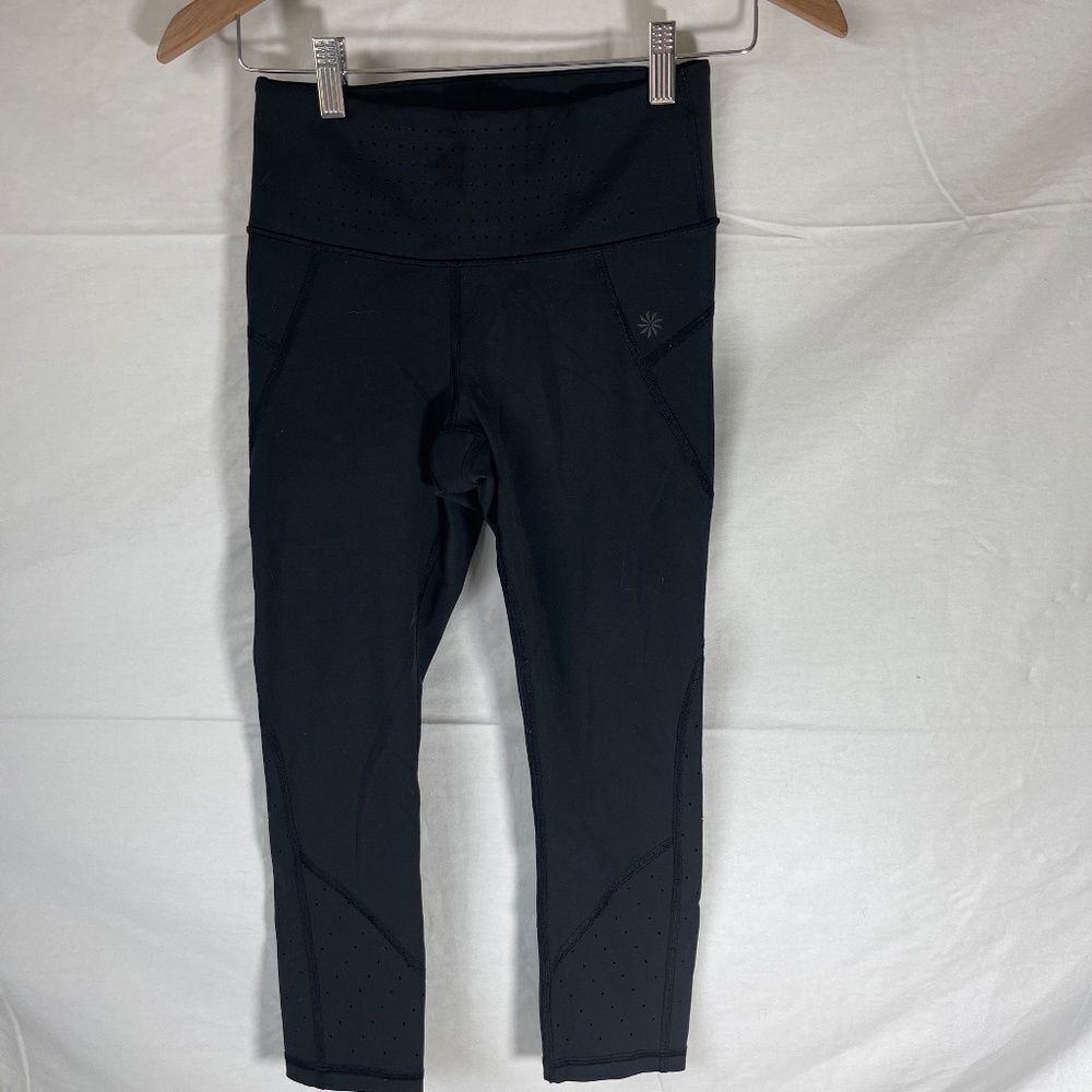 Athleta Black Capri Yoga Leggings‎ Sz XS
